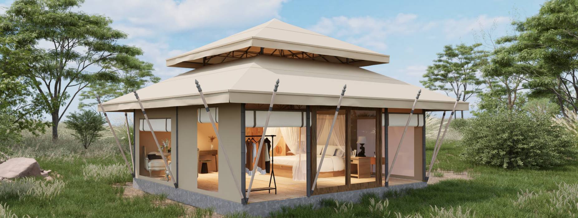 萨嘎县户外野奢帐篷